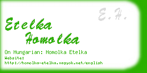 etelka homolka business card